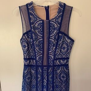 BCBG Maxazria Blue Lace Formal Dress - Sz 2